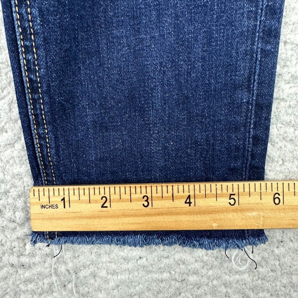 Rag & Bone Dre Jeans Womens‎ 27 Straight Leg Dark Wash Raw Hem Low Rise Blue - Picture 6 of 11